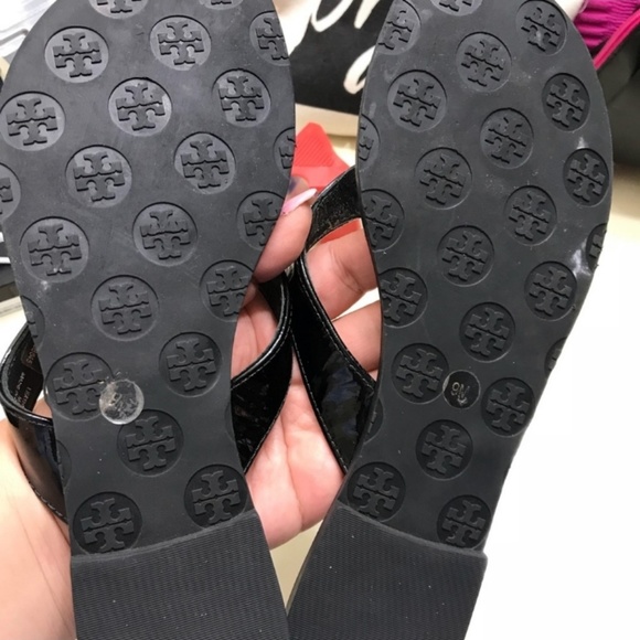 TORY BURCH Logo Sandals LIKE NEW! - Picture 8 of 8